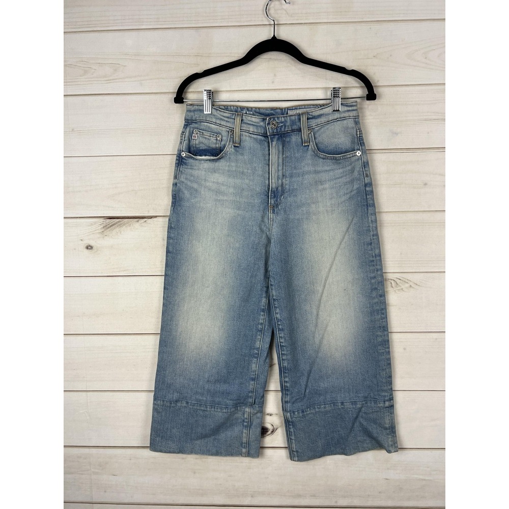 AG Adriano Goldschmied Etta Jeans Womens 28 Light Wash Wide Leg Crop High Rise